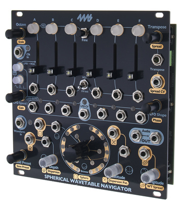 4ms Spherical Wavetable Navigator osciliatorių modulis