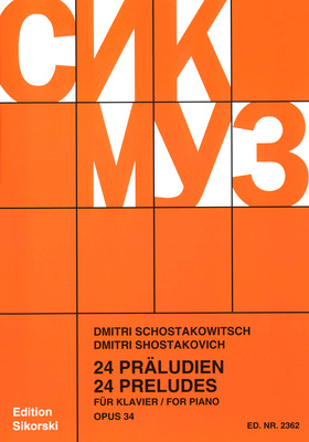 Sikorski Musikverlage Schostakowitsch 24 Präludien