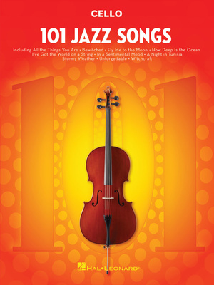 Hal Leonard 101 Jazz Songs for Cello dainų knyga violončelei