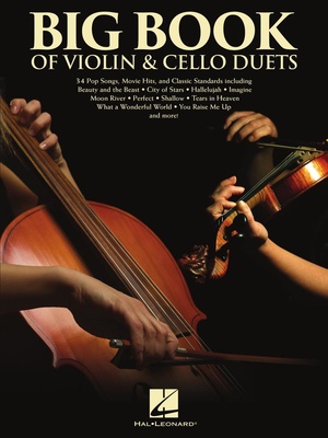 Hal Leonard Big Book Violin & Cello Duets dainų knyga violončelei