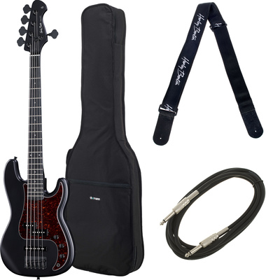 Harley Benton PJ-5 SBK Deluxe Series penkiastygė p-bosinė gitara