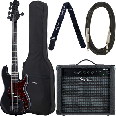 Harley Benton PJ-5 SBK Deluxe Series bosinės gitaros komplektas