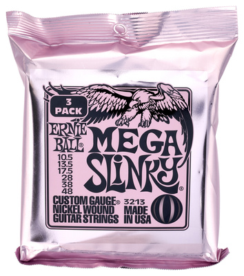Ernie Ball Mega Slinky 3-pack 3213 elektrinės gitaros stygos  
