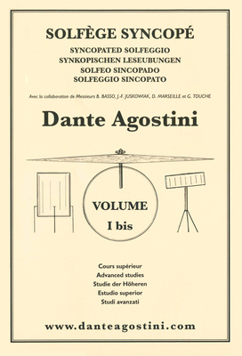 Dante Agostini Solfège Syncope 1 bis papildoma mušamųjų literatūra