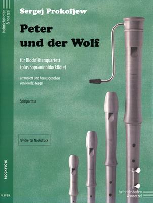 Heinrichshofen Verlag Prokofjew Peter und der Wolf literatūra blokfliutui