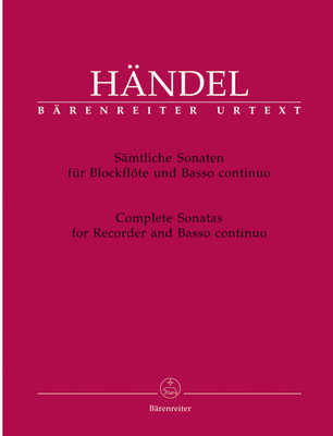 Bärenreiter Händel Sämtliche Sonaten Rec klasikinio blokfliuto literatūra