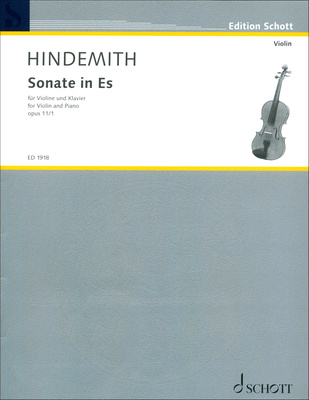 Schott Hindemith Violinsonate in Es klasikinė smuiko natos