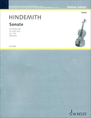 Schott Hindemith Sonate op. 11/6 smuiko literatūra