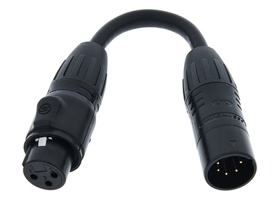 ADJ DMX 3-pin F to 5-pin M IP65 apšvietimo valdymo laidas