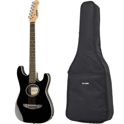 Harley Benton ST-Acoustic Black Bundle akustinė gitara