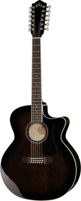 Guild F-2512CE Deluxe Trans Black B. dvylikastygė akustinė gitara