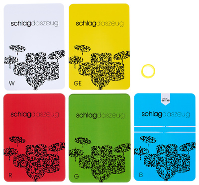 Schlag das Zeug Spielkarten-Set Level 2 būgnų mokymo kortų rinkinys
