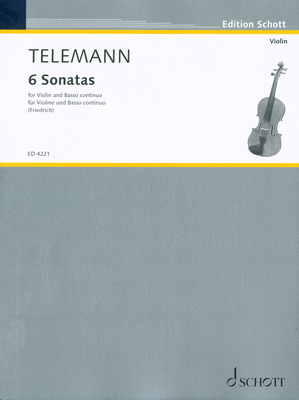 Schott Telemann 6 Sonaten smuiko natos
