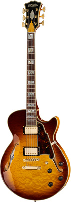 DAngelico Excel SS XT Iced Tea Quilt pusiau akustinė gitara