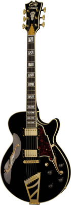 DAngelico Excel SS Solid Black pusiau akustinė gitara