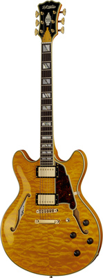 DAngelico Excel DC XT Vintage Nat Quilt pusiau akustinė gitara