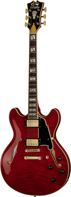 DAngelico Excel DC Trans Cherry pusiau akustinė gitara  