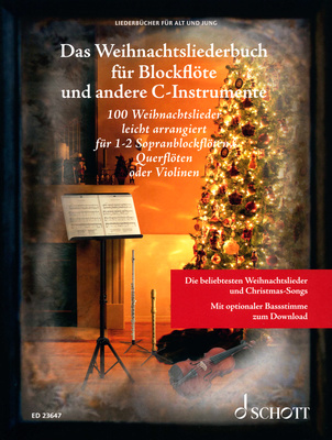 Schott Weihnachtslieder Blockflöte dainų knyga fleitoms