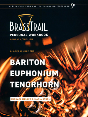 Brasstrail Personal Workbook Bosinis raktas mokomoji knyga baritonui, eufonijai ir tenorui