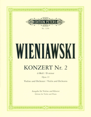 Edition Peters Wieniawski Violinkonzert Nr. 2 smuiko natos