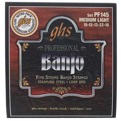 GHS PF145 banjo stygų komplektas 5