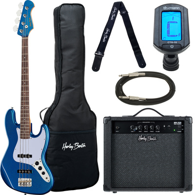 Harley Benton JB-62CC LPB bosinės gitaros komplektas