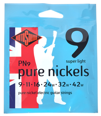 Rotosound PN9 Pure Nickels elektrinės gitaros stygos