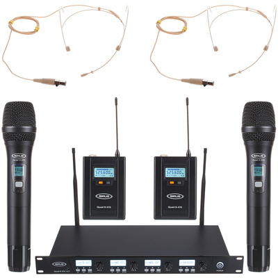 Sirus Quad R/2H/2B 2 Headmike O 470 belaidis mikrofonas su rankiniu mikrofonu
