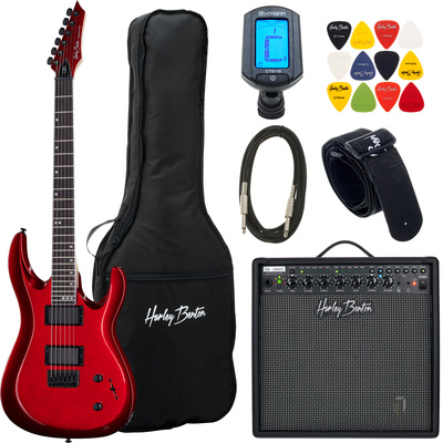 Harley Benton R-446 Blood Metallic elektrinės gitaros komplektas