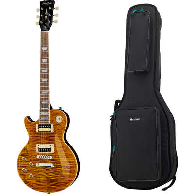 Harley Benton SC-550LH II Gotoh PAF kairiarankė elektrinė gitara su dėklu