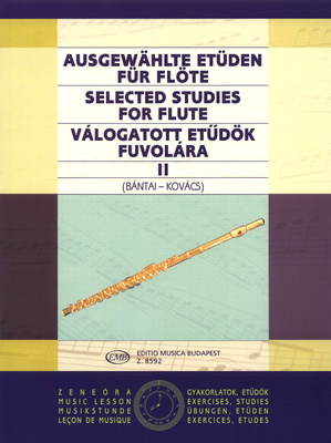 Edition Musica Budapest Ausgewählte Etüden Flute 2 vokiečių fleitai literatūra