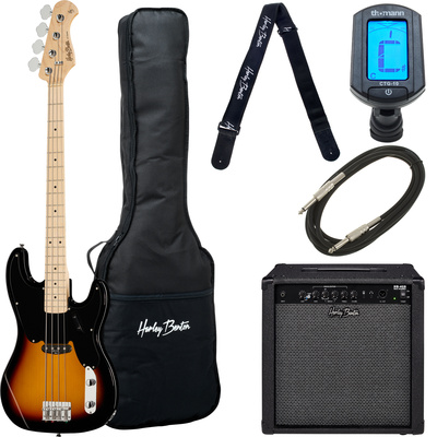 Harley Benton PB-50 SB Vintage Series bosinės gitaros komplektas