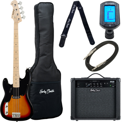 Harley Benton PB-50 LH SB Vintage Ser bosinė gitaros komplektas