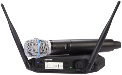 Shure GLXD24+/Beta87A belaidis mikrofonas su rankiniu mikrofonu