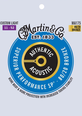 Martin Guitars MA-175 Authentic 3-Pack akustinės gitaros stygos  
