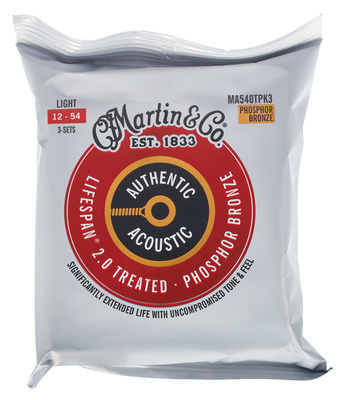 Martin Guitars MA540T Authentic 3-Pack akustinės gitaros stygos