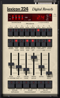 Universal Audio Lexicon 224 Dig. Reverb Native garso efektų programinė įranga