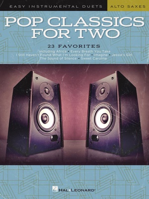 Hal Leonard Pop Classics For Two Alto Sax dainų knygelė saksofonui