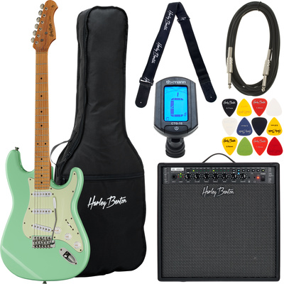 Harley Benton ST-62CC MN Seafoam Green elektrinės gitaros komplektas