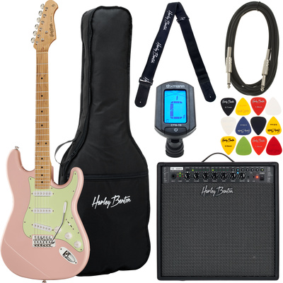 Harley Benton ST-62CC MN Shell Pink elektrinių gitarų komplektas