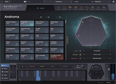 Sound Particles SkyDust Stereo virtualus instrumentas