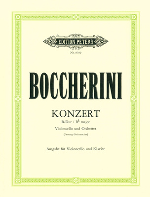Edition Peters Boccherini Cellokonzert B-Dur natos violončelei
