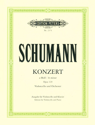 Edition Peters Schumann Cellokonzert a-moll natų rinkinys violončelei