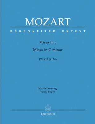 Bärenreiter Mozart Missa c-moll klasikinio vokalo natų literatūra