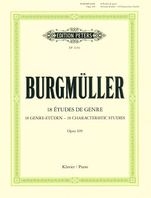 Edition Peters Burgmüller 18 Etüden op. 109 pažengusiųjų fortepijono literatūra