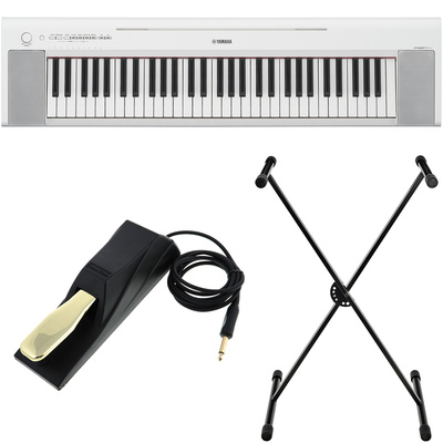Yamaha NP-15 Piaggero White komplektas kompaktiškas skaitmeninis pianinas