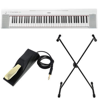 Yamaha NP-35 Piaggero baltas kompaktiškas skaitmeninis pianinas