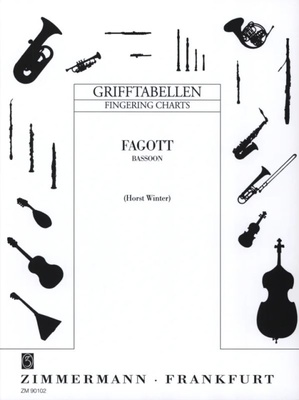 Zimmermann Verlag Grifftabelle Fagott tabulatūra  