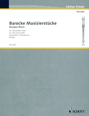 Schott Barocke Musizierstücke klasikinio blokfliuto literatūra