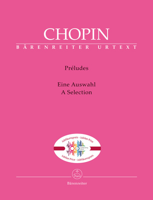 Bärenreiter Chopin Preludes Auswahl klasikinė fortepijono literatūra